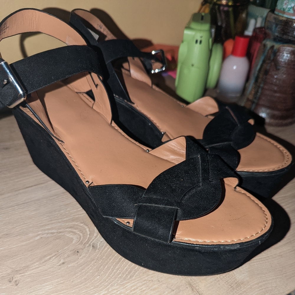 Franco Sarto Patent Leather Platform Heels